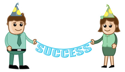 Success Party - Cartoon Business Characters