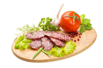 Fresh ripe salami