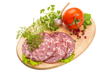 Fresh ripe salami
