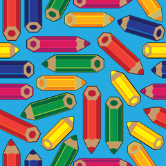 seamless pattern colored pencils