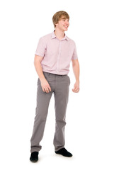 Fototapeta premium Portrait of a young man standing full length.