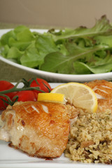 cooked chicken thighs