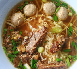 Close up Thai noodle