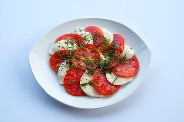 Salade caprese.