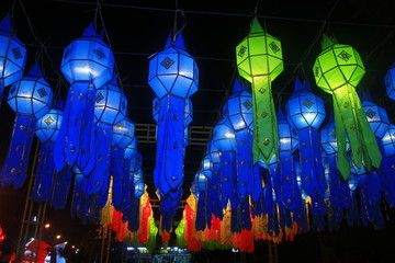 Lanna lantern festival decoration , loy krathong festival, Chian