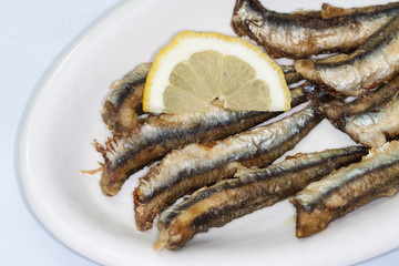 Fried anchovies
