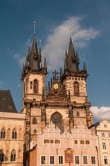 Fototapeta premium Old Town Square, Church of Our Lady at Tyn