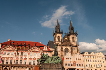 Fototapeta premium Old Town Square, Church of Our Lady at Tyn