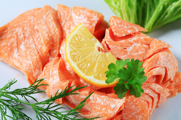 Cooked salmon