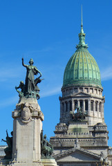 Fototapeta na wymiar Kuppel des Congreso Nacional in Argentinien