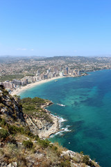 Panoramic view over Calp (Spain).