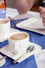 Cup of freshly brewed coffee