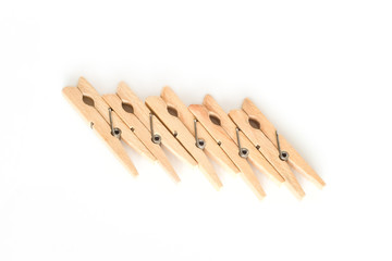 Wooden clothespins