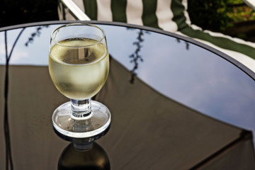 One glass of white wine