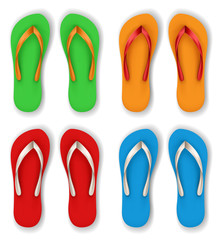 Realistic flip flop set