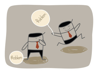 business man dealing with problem