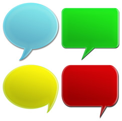 colorful 3d speech bubbles