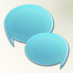 blue 3d speech bubbles
