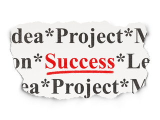 Business concept: Success on Paper background