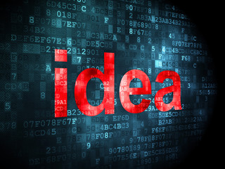 Marketing concept: Idea on digital background