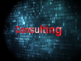 Fototapeta premium Business concept: Consulting on digital background