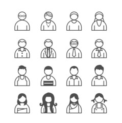 human Icons set. Vector illustration.