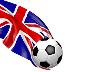 Fototapeta premium Fussball mit Englandfahne - 3D