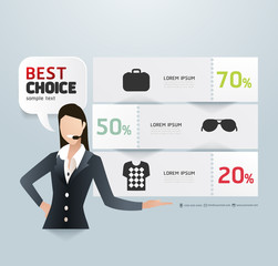 Sale promotion label paper template modern style template  / can