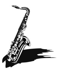 Obraz premium Saxophone. Musical background