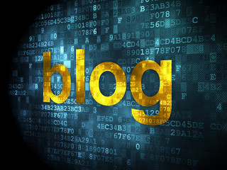 SEO web design concept: Blog on digital background