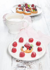 Raspberries mini cake