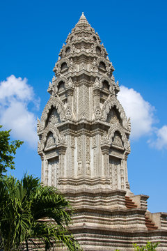 Buddhist temple in Phnom Penh, Cambodia .
