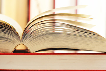 Composition with books on the table