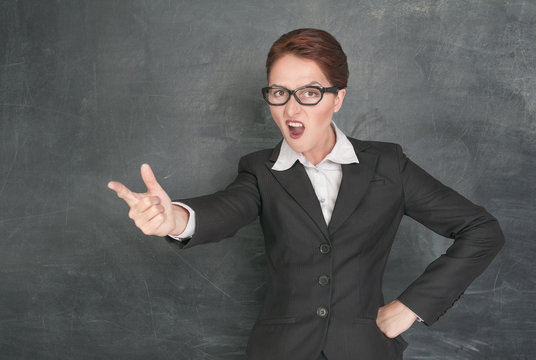 Angry teacher