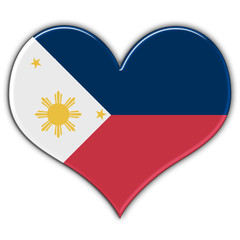 Cora&ccedil;&atilde;o com a bandeira das Filipinas