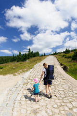 turyści na szlaku, Karkonosze, Szrenica, Szklarska Poręba