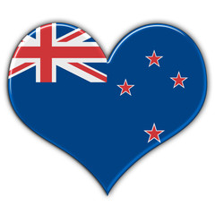 Coração com a bandeira da Nova Zelândia