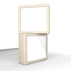 Two blank box display
