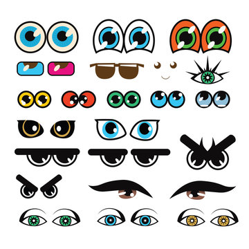 Vector collection of various eyes