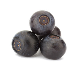 Fresh blueberries isolated on white background