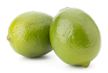 Fresh lime fruit Isolated on white background