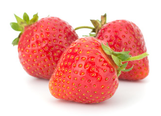 Strawberry isolated on white background closeup
