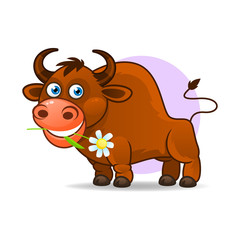 Illustration of Taurus astrological sign. Vector art.