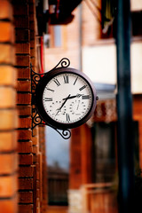 street vinage clock vertical background