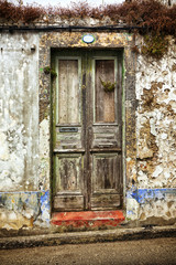 Entrance of ruined house