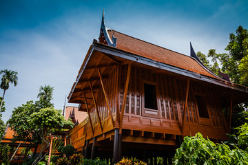 Thai wooden house in Ayutthaya, Thailand