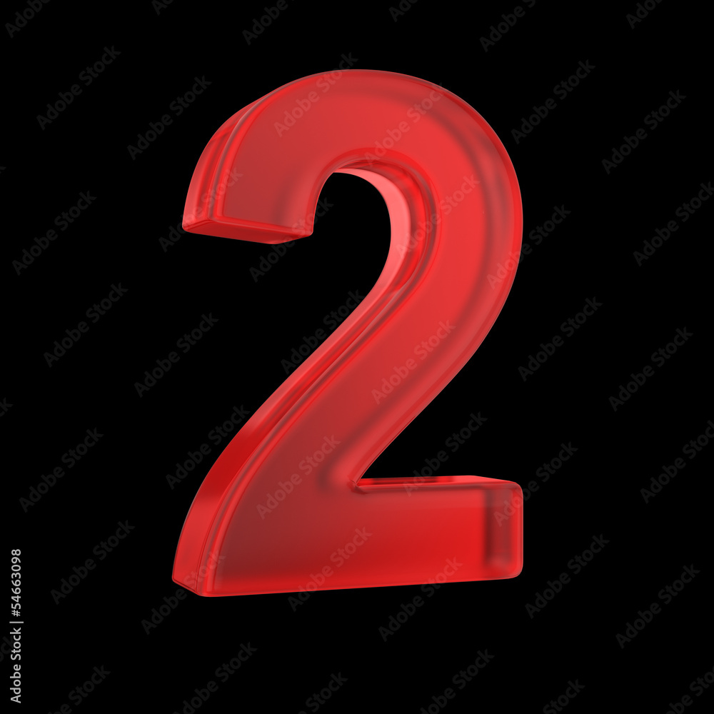 Poster number two- red isolated with clipping path