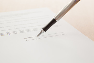 Signing contract