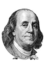 Benjamin Franklin (head to the left)