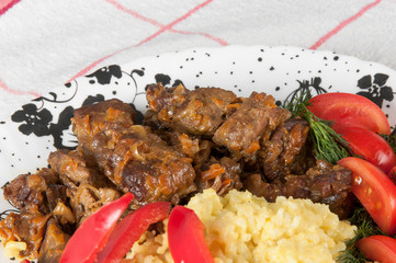 rice and lamb stew with vegetables